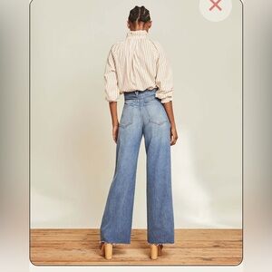 VERONICA BEARD TAYLOR HIGH RISE WIDE LEG - KEYSTONE